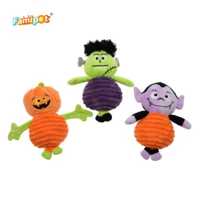 China Halloween Manufacturing Best Viable Professional Selling Squeaky Textured Plush Dog Toy for sale