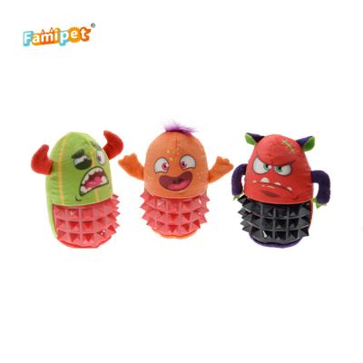 China Sustainable Pet Fashion Professional Manufacture Cheap Easy To Clear Naughty Monsters Train Dog Toys Chew for sale