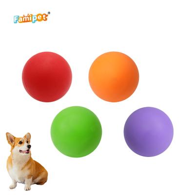 China Famipet Viable Custom Toy Pet Interactive Ball Chew Dog Ball Durable Rubber Toy For Aggressive Chewers for sale