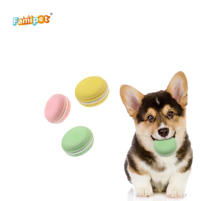 China Viable Vendor Supply Around Multicolor Dog Toy Latex Macaron Shape Latex Dog Toy for sale