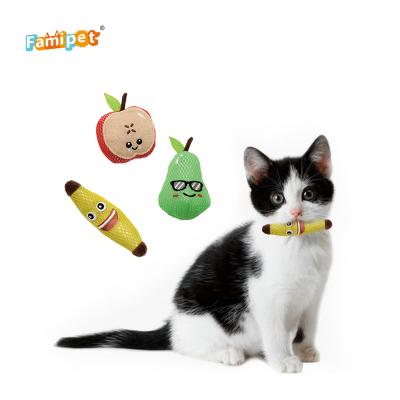 China Cat Toys Set Professional Manufacture Sustainable Luxury Realistic Fruit Shape Cat Toy Set for sale