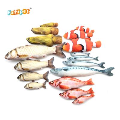 China Cat Toy Fish Professional Manufacture Simulated Soft Liveable Fish Interactive Fish Cat Toy for sale