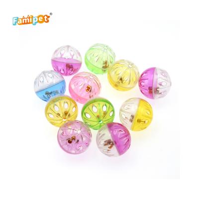 China Viable Professionally Made Funny Simple Plastic Balls With Bells Cat Toy for sale