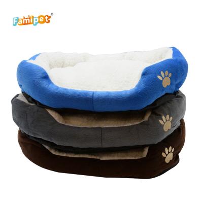 China Sustainable Plush Cat Bed Modern Luxury Half-lowered Dog Cushion Dog Couch Competitive Price for sale