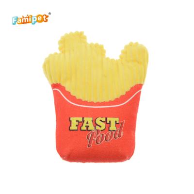 China Viable Shape Funny Professional Manufacturing Fast Food Food Shape Butt Frees Dog Plush Toys for sale