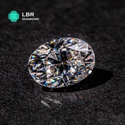 China Rings earrings necklace pendant 2 carat H color VVS2 clarity IGI certified oval cut diamond vvs engagement ring developed by HPHT lab in stock for sale