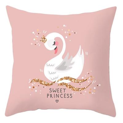 China Q002 Cute Feather Pillow Case Sofa Cushion Case Bed Pillow Cover Car Decor Anti-static Pink Home Decorative Cushion Cover for sale