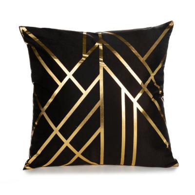 China Q003 45cm Gold Retro Style Sofa Cushion Cover Home Decorative Anti-Static Plush Pillow Cover Cushion European Bed for sale