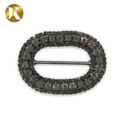 China Crystal Metal Pin Shoes Decoration Accessories 45mm*33mm Fashion Style for sale