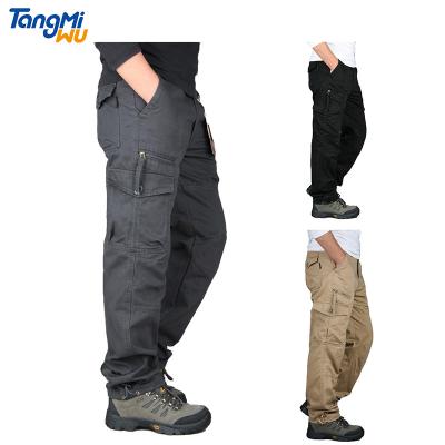 China TMW 2021 Wholesale Autumn New Style Men's Multi Pockets Cargo Pants Straight Leg Men Breeches 90%cotton trouser Pantalones De Hombre Waterproof for sale