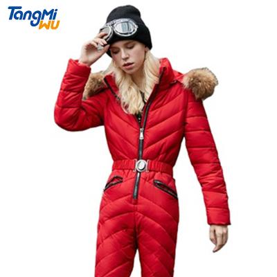 China Wholesale plus size TMW winter cotton warm ski suit stuffing overall SK one-piece jumpsuit thickened outdoor skiwear ski overalls women for sale