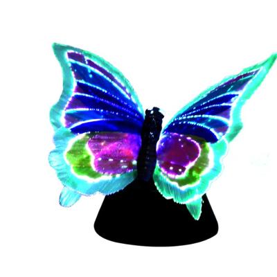 China Best Price Beautiful High Quality Kids Fiber Optic Color Changing LED Fiber Optic Butterfly Light Indoor Decor for sale