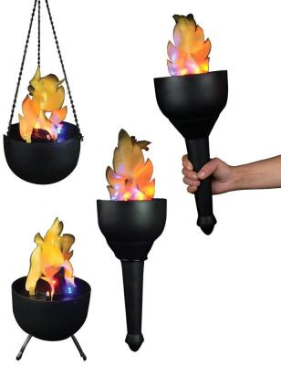 China Best Selling Stage Light Battery Operate 4in A Fire Flame Lamp With Stand / LED Stage Light For Party Use for sale