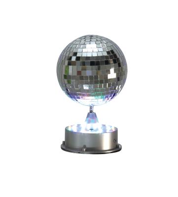 China Holiday Lighting Stage Mirror Ball Nightclub Table Rotating Mirror Ball for sale