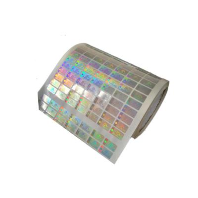 China Holographic Make 3d Hologram Sticker Laser Silver Foil Holographic Foil Hologram Sticker for sale