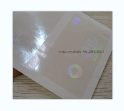 China Transparent Lamination Anti-Counterfeit Heat Transfer Hologram Covered Film Card Hologram for sale