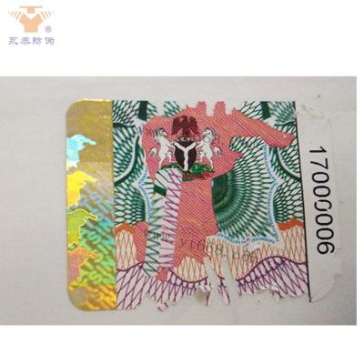 China Hot stamp holograms paper warranty sticker printing hologram warranty paper anti-counterfeiting sticker for sale