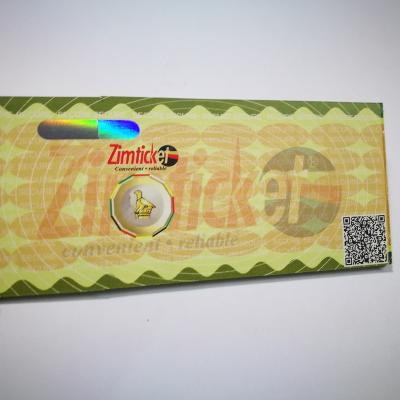 China Security Printing Anti-Counterfeiting Anti-Counterfeit Ticket for sale