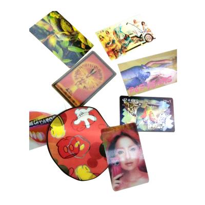 China Custom Anti-Counterfeit Cartoon 3D Grating Lenticular Card for sale