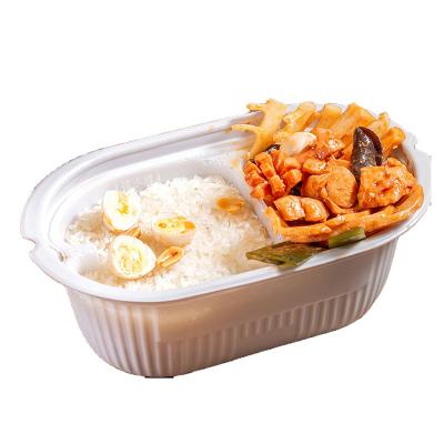 China Hot Food Amazon Day Cook White Box Packaging Self Heating Hot Pot Rice Meals for sale