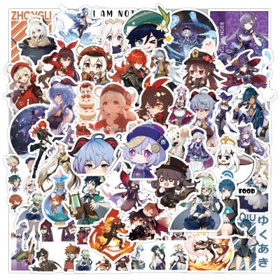 China Japanese Waterproof Custom Motion Stickers OEM Adhesive Anime Sticker For Kids Laptop Skateboard for sale