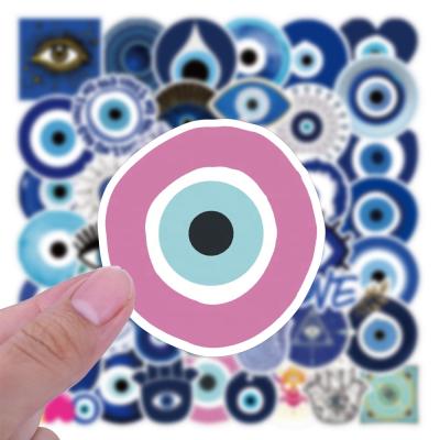 China OEM Welcomed 50Pcs Stickers Pack High Evil Eyes Stickers To Inscribe Waterproof Viny/PVC Aesthetic Stickers For Decoration for sale