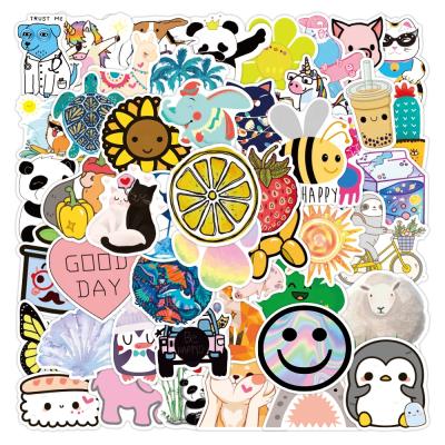 China Waterproof+Eco-friendly 50pcs VSCO Sticker Pack Waterproof PVC Vinyl Sticker For Laptop Water Bottle Skateboard Aesthetic Graffiti Random Sticker for sale