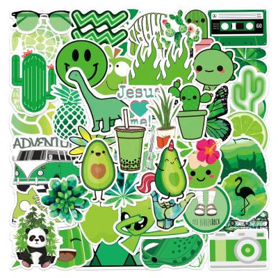 China OEM 50PCS Green Plant Sticker Packs For Car Tablet Phone Water Bottles Skateboard Laptop Vinyl Random Aesthetic Stickers for sale