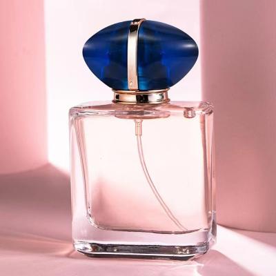 China 100ml 50ml 30ml Cosmetic Stock Premium Fashion Empty Square Spray 50ml Glass Bottle Cute Luxury Perfume With Box for sale