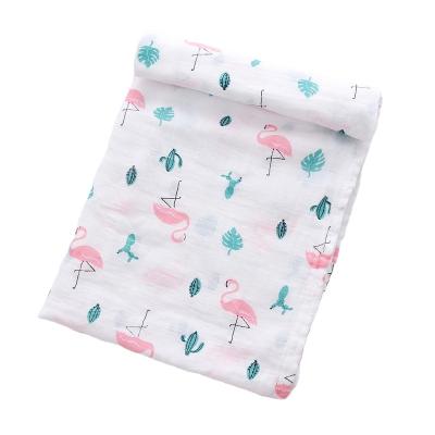 China Wholesale Custom 100% Breathable Double-Layer Cotton Bamboo Muslin Baby Wrap Wrap For Baby Boy Blanket Organic Cotton for sale