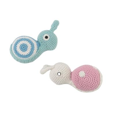 China Super soft safe organic cotton handmade baby toy crochet snail/100% super soft cotton handmade baby toy for sale