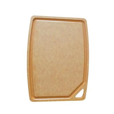 China Sustainable Non Porous Dishwasher Safe Wood Fiber Stocked Cutting Chopper Blocks for sale