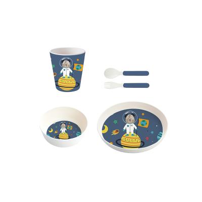 China Children's rpet dinnerware sets with spoon and spork space men pattern grs certificated for sale