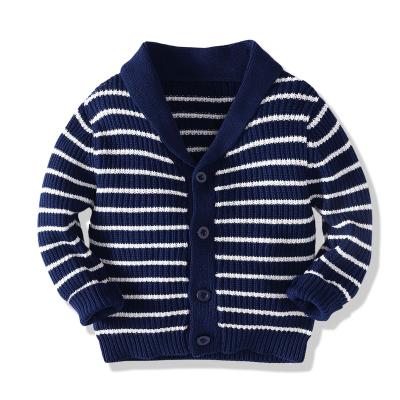 China OEM custom 2023 winter kids anti-pilling sweater knit boy jacquard embroider 100% cotton long sleeve kids cardigan fashion sweaters for sale