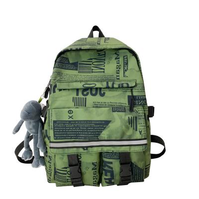 China Factory Wholesale Fashion PU Fancy Letters Luxury Waterproof Casual Backpacks for sale