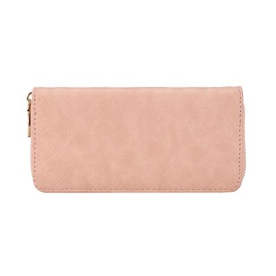 China Hot Selling High Capacity PU Lingge Activities High-end Portable Ladies Wallet New Long for sale