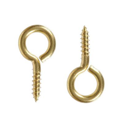 China Eye Galvanized Thread Brass Galvanized Metric Tapping Screw 30mm Closed Ring Hook Eye Screw For Wood Eye Screws for sale