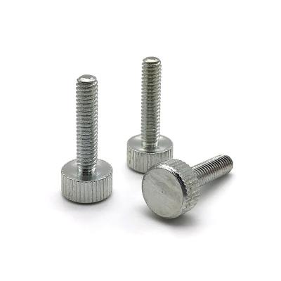 China M2 Flat Knurled Thumb Screw Knurled Head Stainless Thumb Screw Stainless Steel Knurled Screw for sale