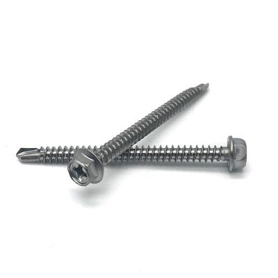 China Wholesale HEX Din7504 Self Drilling Screw Hexagon Building Teak Roofing Screws Galvanized Rubber Gasket Self Drilling Screw for sale