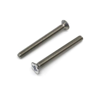 China Flat Wholesales Galvanized Flat Head Machine Screw Cross Recessed Head Bolt Countersunk Phillips Screw for sale