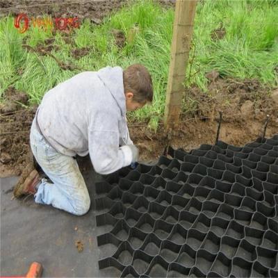 China 330 mm-1000 mm Distancia de soldadura Rejilla de grava de geocell HDPE para protección de carreteras y pendientes en venta