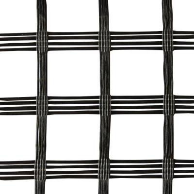 China Geogrid de malla de fibra de vidrio de 80kn para solidificación del suelo de la carretera en poliéster biaxial en venta