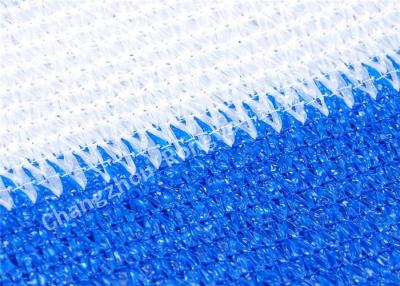 China HDPE Plastic Balcony Shade Net Colored Balcony Privacy Fence Netting Blue & White Stripe for sale