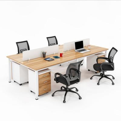 China Simple Modern Furniture Staff Office Card Position Desk And Chair Combination Woking Station for sale