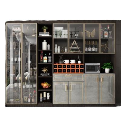 China Modern Minimalist Light Luxury Glass Door Wine Cabinet Combination Multifunctional Living Room for sale