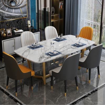 China Nordic Modern Light Luxury Marble Dining Table And Chair Dining Table And Chair Nordic Minimalist Furniture for sale