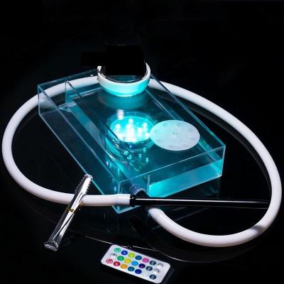 China Eco - Friendly Arabian Transparent Hookah Shisha Multiple Colors Acrylic Electric Shisha Hookah With Led for sale