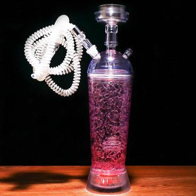 China Eco-friendly Acrylic Shisha Hookah Cup With LED Light DIY Mini Small Hookah for sale