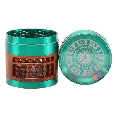 China Transitional Dies Design 62mm Tobacco Wooden Grinder Portable Smoking Accessories Smoking Tool for sale