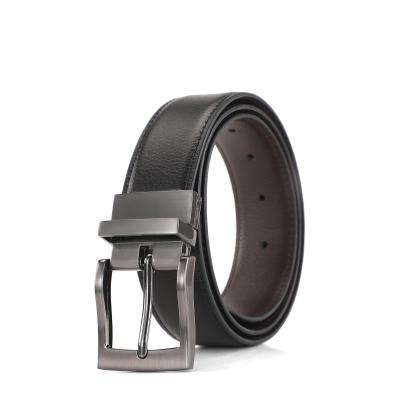 China Fashion.Casual.Business Double Side Belt Fashion Cowhide Reversible Leather Belt For Lychee Men Male Belt for sale